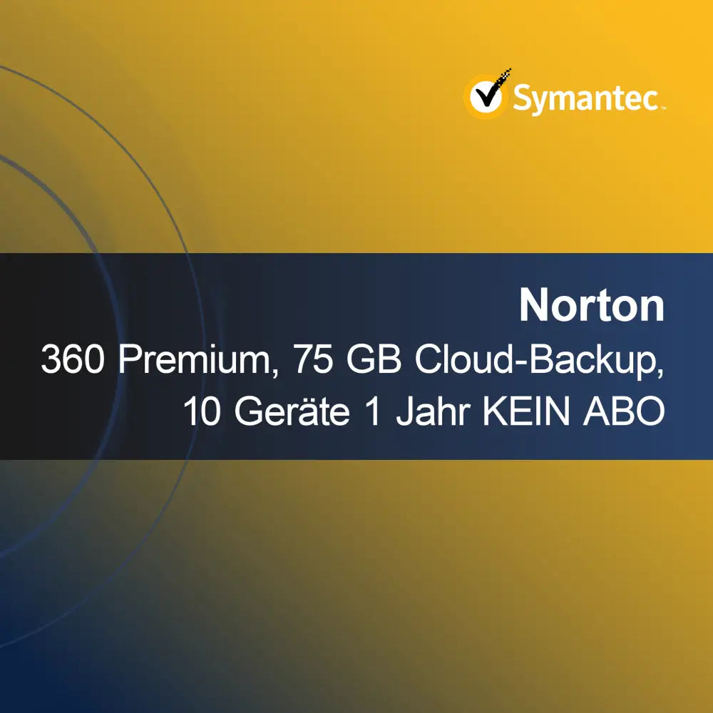 Norton 360 Premium 75 GB Cloud-Backup 10 Geräte 1 Jahr KEIN ABO